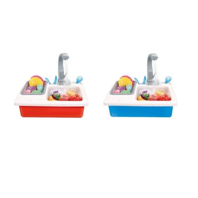 China Play House Toys JBOY Toys Wholesale Cooking Home Real Water Toy Kitchen Sink for sale