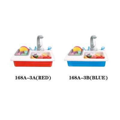 China Play House Toys Funny Simulation Dishwasher Playing Toy Running Water Sink Toy Electric Kitchen for sale