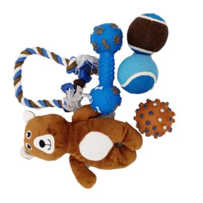 China Sustainable Dog Chew Toy High Quality Squeak Plush Durable Bear Set Toy Interactive Educational Game Dog Toy Durable for sale