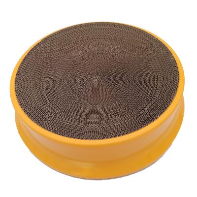 China 5 Colors High Quality Wholesale Viable Round Cheap Corrugated Cat Scratchers Soft Cardboard For Cat Factory Direct Sale for sale