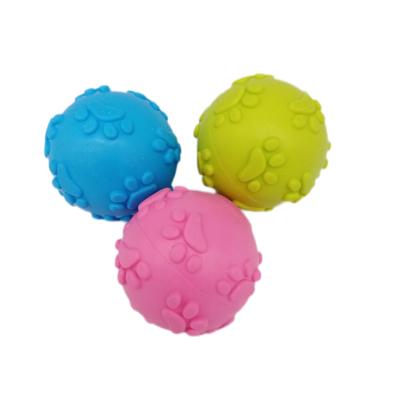 China Durable Hot Selling Cute Rubber Ball Toys Clean Teeth Interactive Exercise Squeaker Sounds Custom Dog Toys Aggressive Indestructible Dog for sale