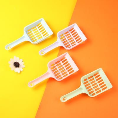 China Anti Viable Bacteria Cat Litter Shovel Pet Cleaning Products Candy Color Mesh Cleaning Cat Litter Shovel for sale