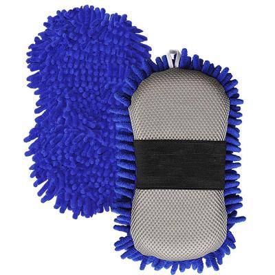 China Eco-friendly Car Wash Chenille Microfiber Cleaning Polishing Sponge for sale