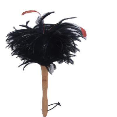 China New Design Black Chicken Feather Duster Home Furniture Cleaning Feather Duster for sale