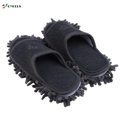 China Microfiber Washable Reusable Slipper With Sole Removable Chenille For Indoor Women for sale