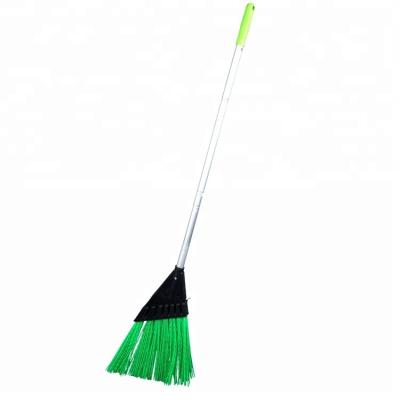 China Hot Sale Home Widely Use Plastic Leaf Broom Garden Sweeping Leaf Cleaning Broom for sale