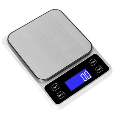 China Weight Measuring Battery Operated 5kg Mini Size Digital Kitchen Electronic Food Scale in Stainless Steel Material for sale