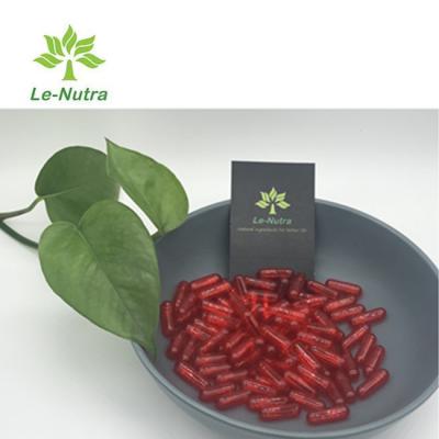 China 0.6ml Red Herbal Gelatin Empty Hard Capsules 00 Size Prevent Malignant Vomiting for sale