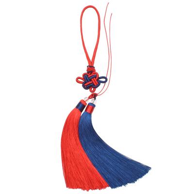 China Promotional Sjzmm 13cm Mobile Phone Tassels Main Chain Silk Fringe For Party Curtain Tassel Decoration for sale