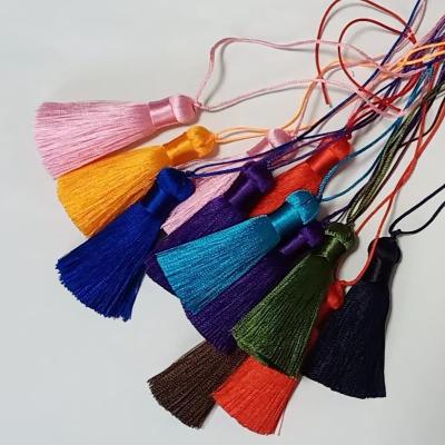 China Fashiontable Sjzmm free sample 5.5cm silk tassels for decoration jewelry rayon fringe tassel 100% silk for 1000colors for sale