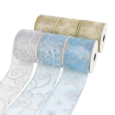 China Popular Luster Sjzmm Christmas Ribbon Gift Wrap Ribbon Christmas Festival Decoration Ribbon for sale