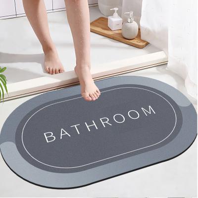 China Stain Resistant Hot Sale Diatomite Water Absorption Bathroom Carpet Mats Quick Dry Tiles for sale