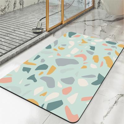 China High Quality Mat Non Slip Diatom Mud Rug Bathroom Cover Bath Mat Washable Door Cover for sale