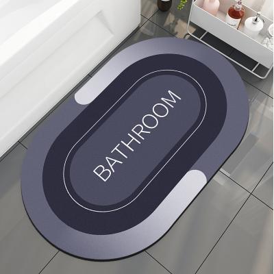 China Wholesale 60*39cm Washable Soft Anti-slip Diatomite Bath Absorbent Mat for sale