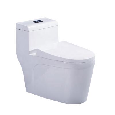 China Factory wholesale Double-flush ceramic siphonic one piece closestool integrated water-saving toilet for sale