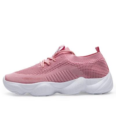 China S9157 Latest Customized China Supplier Design Breathable Fly Knitting Mesh Women Sports Casual Shoes Upper Popular Fashion Sneakers for sale