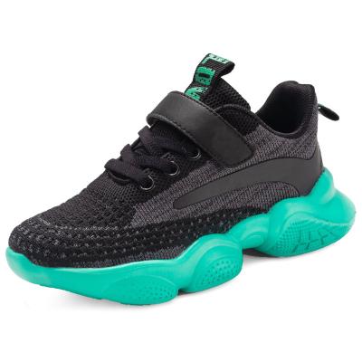 China Cheap Price Itec New Design Factory Breathable Custom Pattern Knitting Woven Mesh Girl Boy Children Fashion Sneaker Running Shoes Kids for sale