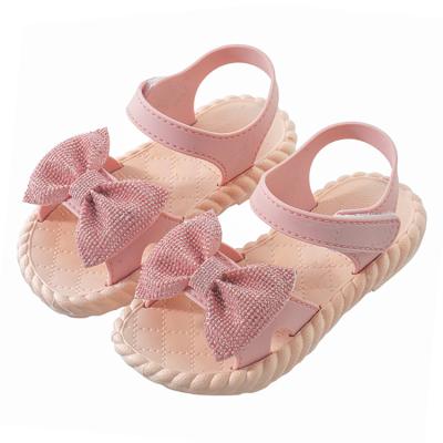 China Wholesale cheap flat bottom custom LK0008 flat stockings mini moq kids princess children baby girl open toe open toe sandal for sale