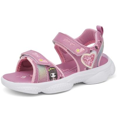 China L1039 Wholesale L1039 OEM China Jinjiang Factory Flat Fashionable Durable Princess Sandal Kids Kids Girl Sandals for sale