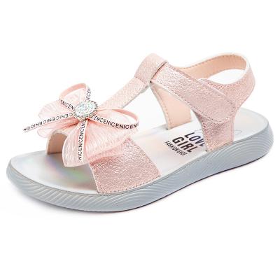 China Wholesale High Quality Fashion Kids Summer Bow Sandals Shoes Flat Soft Soled Non-slip Sandals For Girls China Girls Casual Sandals for sale