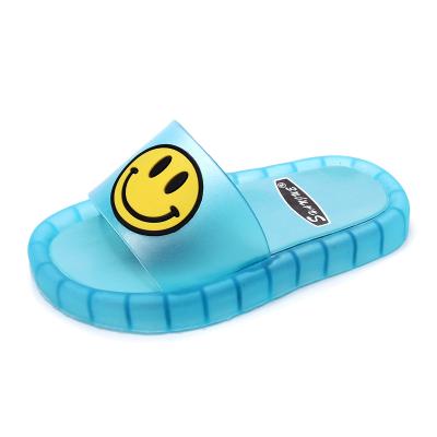 China Wholesale 1J0003 New Flat Fast Delivery Baby Flash Lighted Cartoon Smile Face Kids Led Slippers Kids Slipper With Lights for sale