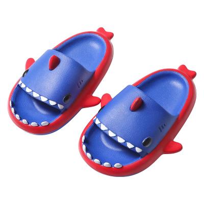 China Shark EVA Sandals Children Shark Slippers Kids Beach Slippers Cartoon Boys Girls Summer Children Flat Shoes for sale