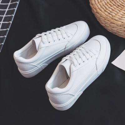 China S074 Fashion Trend High Quality Microfiber Girl Lifestyle Classic White Skateboard Vulcanized Women's Casual Shoes Women's Sneaker for sale