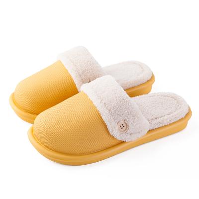 China 3SL003 Winter Autumn Women Cotton Indoor Home Slipper New Ladies Lightweight Plush Slippers for sale