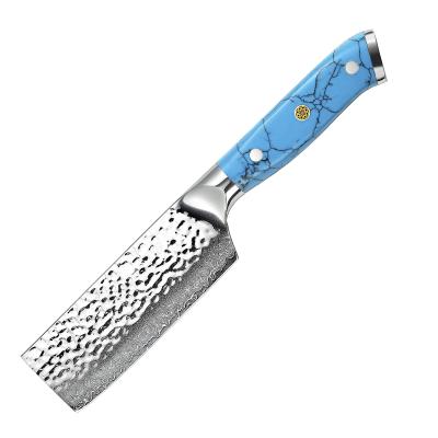 China 3 Pcs Sustainable Multifunctional Household Hard Sharp Blade Knife Set With Turquoise Handle for sale