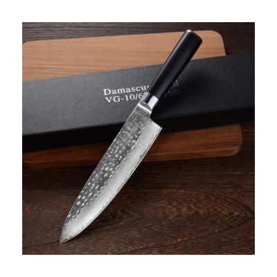 China 8 Inch Viable Chef Knife Damascus Steel With Round Handle The Group Of Ten 67 Layers Of Damascus Steel Chef Knife for sale