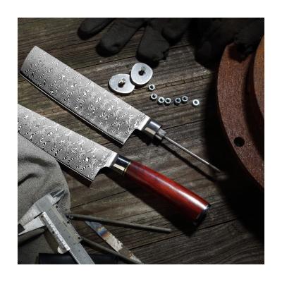 China 2 Pcs Viable Custom Chopper Knife Set Damascus Chef's Knife Handmade Kitchen Knife for sale