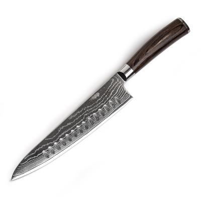 China Hot Selling Viable Professional 8 Inch Japanese Sushi Knife With Damascus Steel for sale