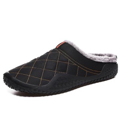 China High Quality Antiskid Winter Men Slippers Waterproof Outsole Upper Elastic Rubber Outdoor Warm Man Slippers for sale