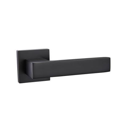 China Economical Professionally Made Aluminum Black Door Locks And Handles Apartment Door Handles For Interior Door for sale