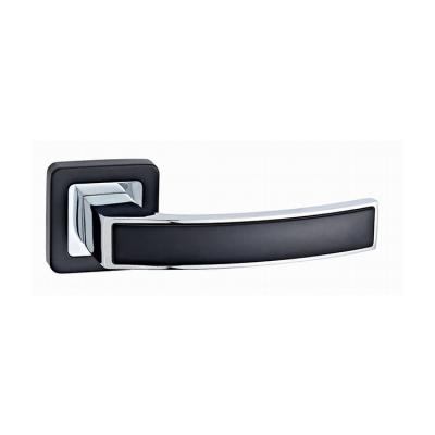 China Zink Handle Enlarged Handles Black / Cp Zinc Lux Door Handle Luxury Interior Door Handle With Lock for sale