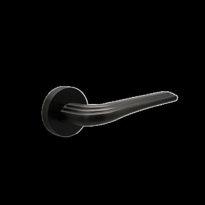 China Economical professional manufacturing satin nickel aluminum black door locks and handles apartment door handles for interior door for sale