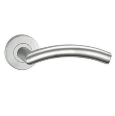 China Stainless steel offer all kinds of entry door handle, fire rate door handle stainless and interior door handle satin finish for sale