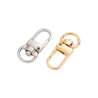 China Eco-firendly Dog Clip Hook Diy Bag Coin Accessories Wholesale Zinc Alloy Snap Hook Mini Metal Small Swivel Keychain for sale