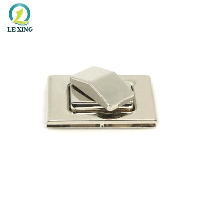 China Durable High End Hardware For Handbags Fashion Metal Logo Lock Custom Turn Lock for sale