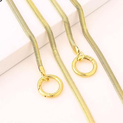 China New Lexing Style User-Friendly Wholesale Decorative Metal Gold Plated Bag Snake Chains Shoulder Purse Strap For Handbags for sale