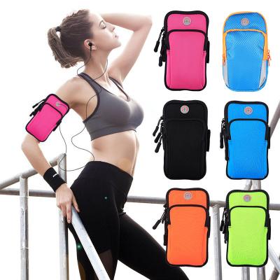 China Water Proof 6inches Sport Armband Case Zippered Fitness Arm Running Bag for sale