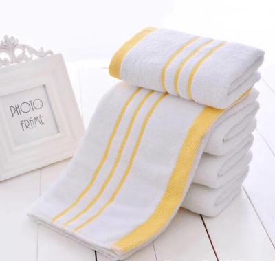 China Yalan 600gsm 16s High Quality Disposable Turkish Style Dobby White Bath Towel Set for sale