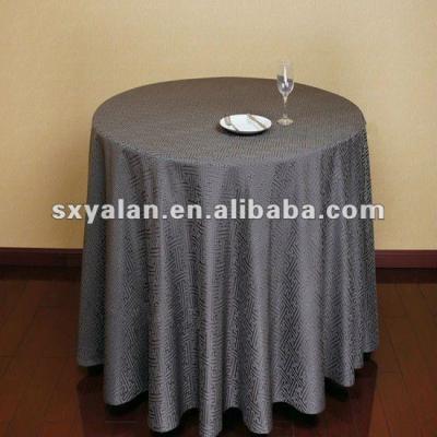 China Durable And Colorful Hotel Jacquard Gray Tablecloth for sale