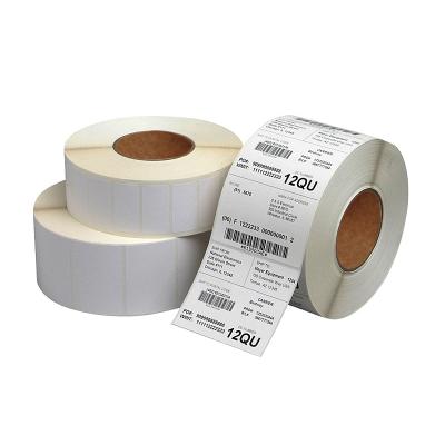 China 100%Virgin Single Wood Pulp Material 60*40mm Row Thermal Label White Paper Address Stickers Thermal Paper for sale