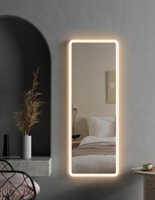 China JS-L5221 Modern Luxury Fashionable Big Track LED Illuminated LED Lighted Wall Mount Bathroom Vanity Mirror for sale