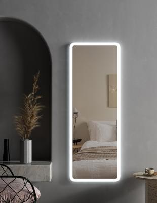 China JS-L5228 Hotel Contemporary Home Decor Bathroom Decorative Wall Mounted Smart Full Led Vanity Mirror With Touch Sensor Factory Direct for sale