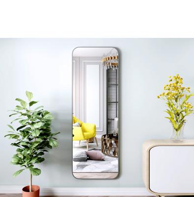 China JS2022-F011 Contemporary Home Furniture Wall Mirror Gold Fancy Frame For Bedroom for sale