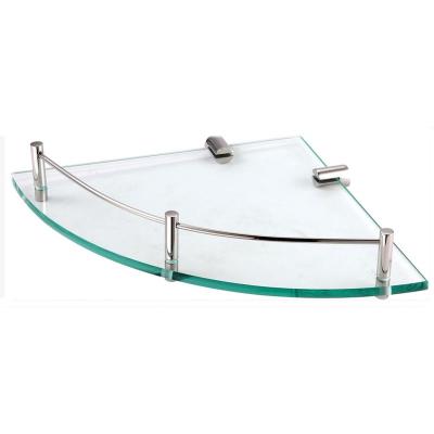 China Corner mounted and embeded corner glass shelf auto oxidation silver coated float glass protector tempered anti-blackening non - twist glass for sale