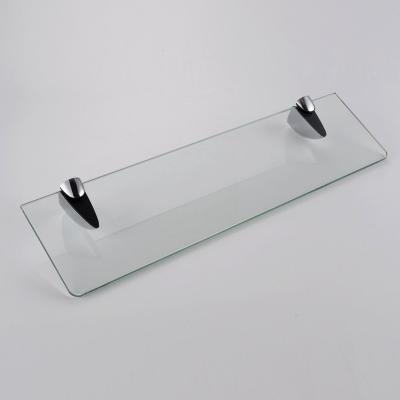 China JS-G5022 Normal Simplicity Rectangle Float Glass Corner Type Wall Mounted Shelf For Bathroom Factory Custom Shaped Direct Wholesale for sale