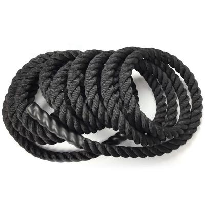 China Universal Custom Logo 50ft Length Workout Exercise Battle Rope, Poly Dacron Ripple Gym Power Battle Ropes for sale